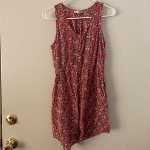 Pink floral mini dress